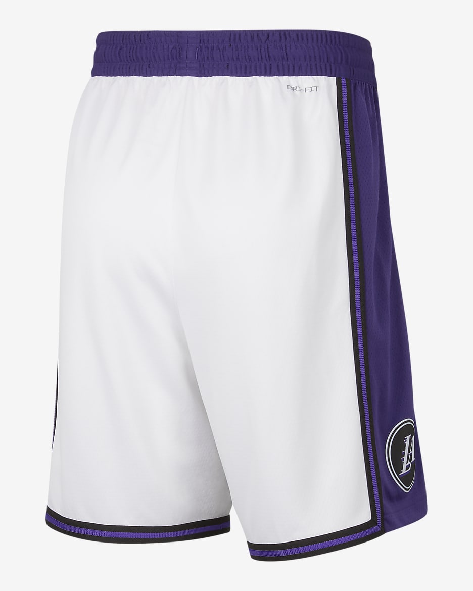 Los Angeles Lakers City Edition Men s Nike Dri FIT NBA Swingman Shorts. Nike